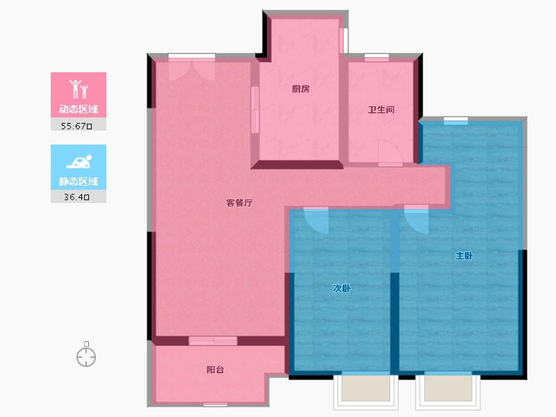 江苏省-南通市-如皋星雨华府-82.00-户型库-动静分区