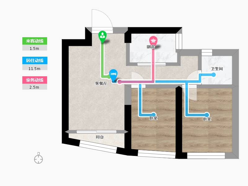 江苏省-苏州市-狮山当代ΜΟΜΛ-22.52-户型库-动静线