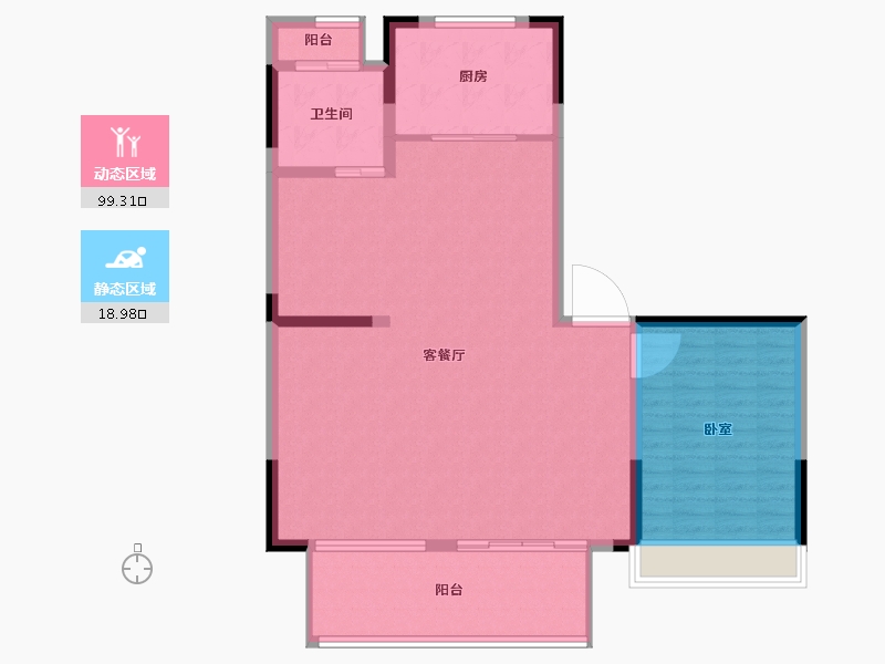 江苏省-镇江市-路劲·港欣城-109.00-户型库-动静分区