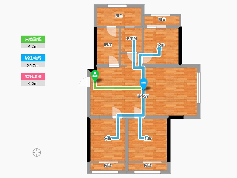 江苏省-南通市-首开紫郡-80.99-户型库-动静线