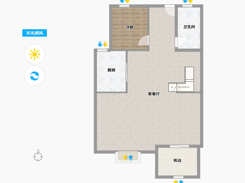 江苏省-南通市-万科翡翠东第(万科院子)-112.00-户型库-采光通风