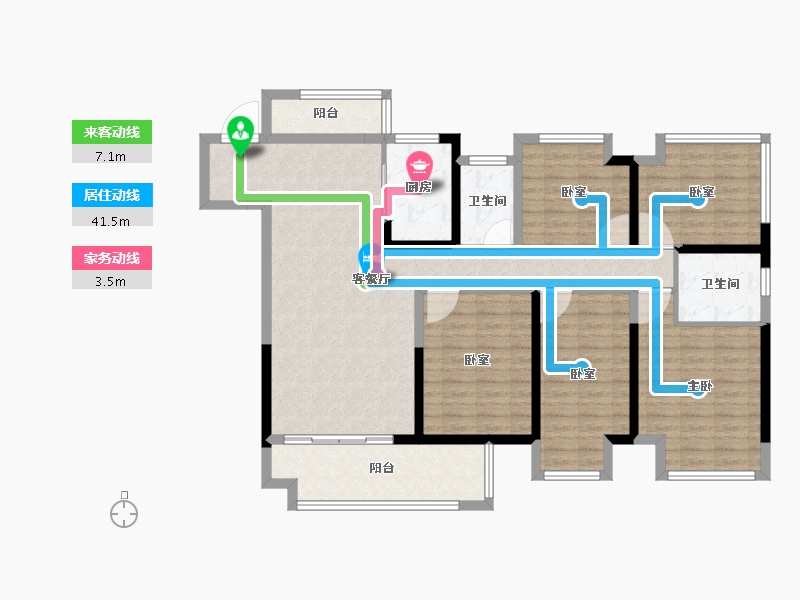 广西壮族自治区-玉林市-云天公园里-125.12-户型库-动静线