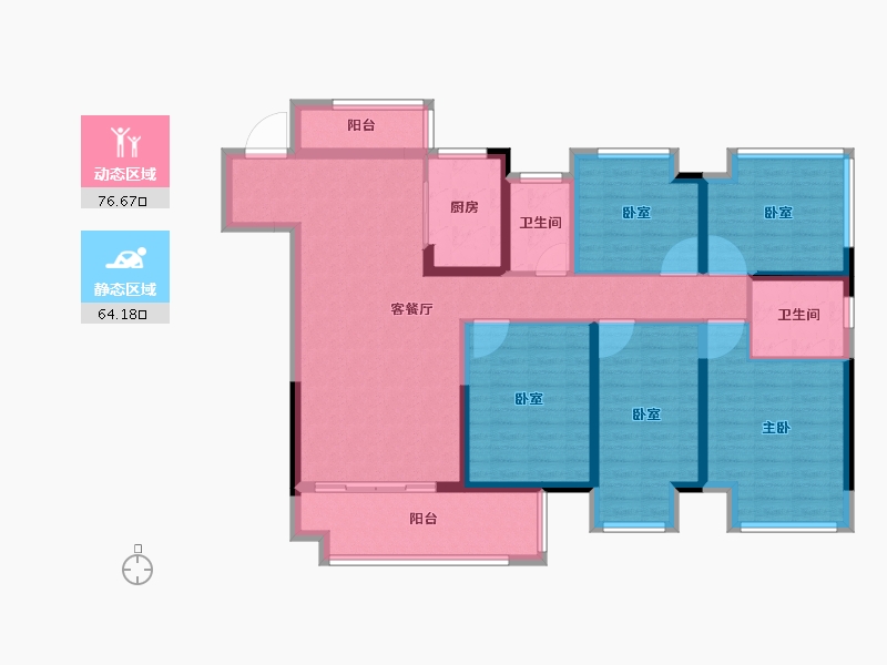 广西壮族自治区-玉林市-云天公园里-125.12-户型库-动静分区