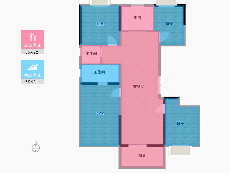 江苏省-扬州市-奥园湖滨名都-121.01-户型库-动静分区