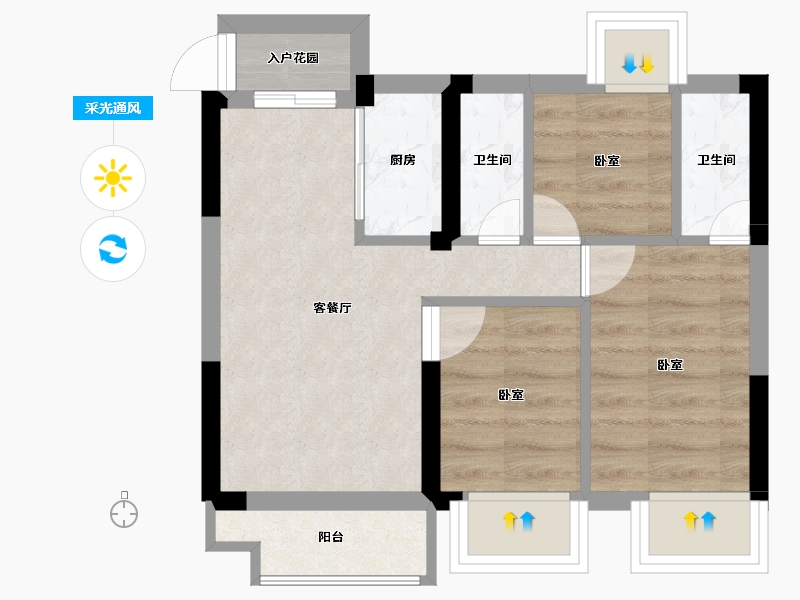 江西省-抚州市-康瑞贤仕书苑-39.26-户型库-采光通风