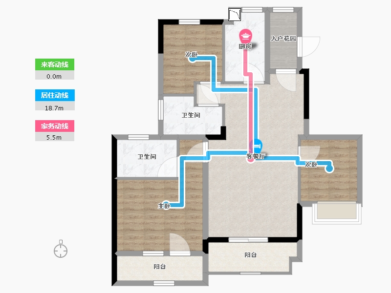 江苏省-南通市-恒大世纪海岸-95.41-户型库-动静线