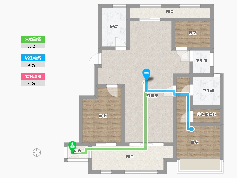 江苏省-苏州市-花漫四季花园-92.13-户型库-动静线