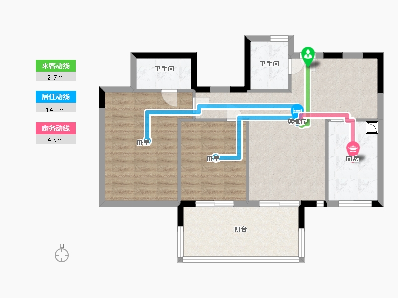 江苏省-镇江市-天波龙韵-78.00-户型库-动静线