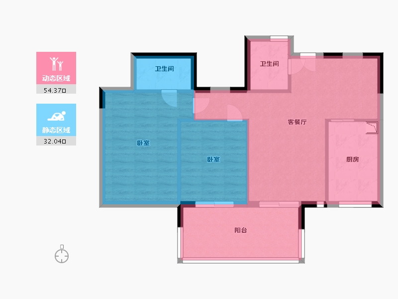 江苏省-镇江市-天波龙韵-78.00-户型库-动静分区