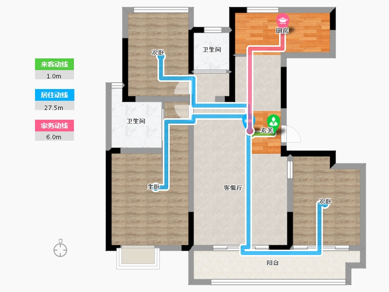 江苏省-苏州市-张家港中旅名门府-102.18-户型库-动静线