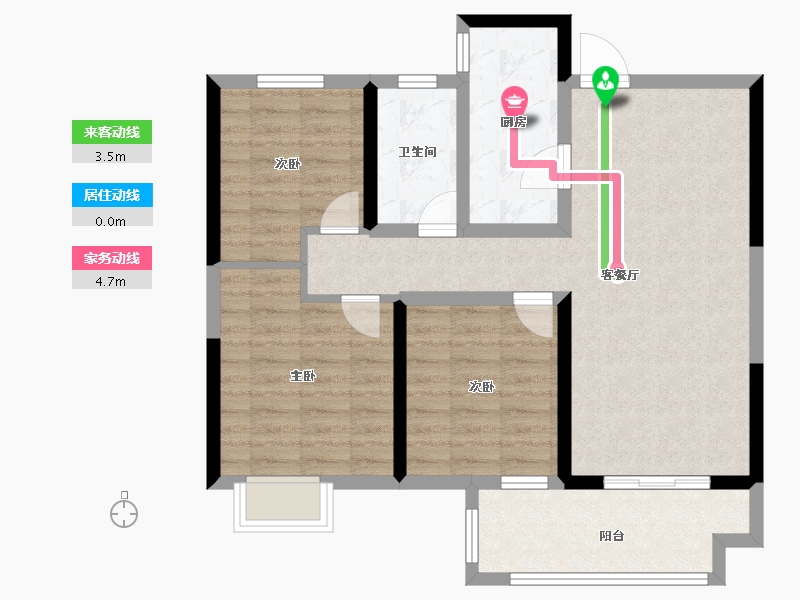 江苏省-盐城市-中梁通达国宾府-83.00-户型库-动静线