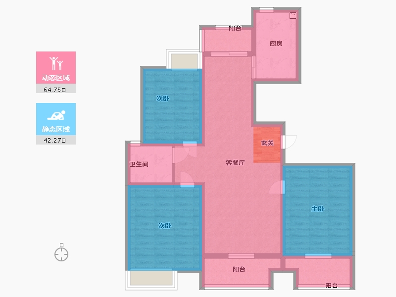 江苏省-盐城市-书香名邸-94.10-户型库-动静分区