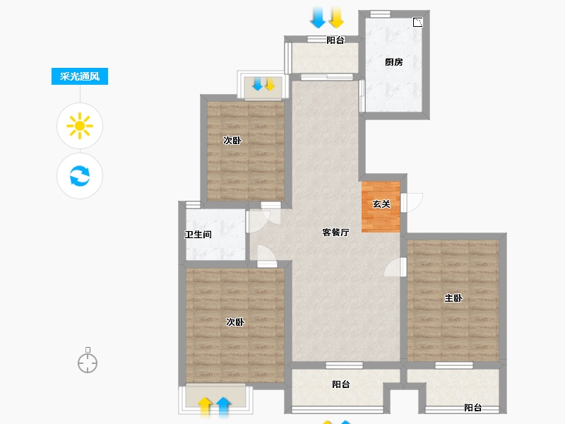 江苏省-盐城市-书香名邸-94.10-户型库-采光通风