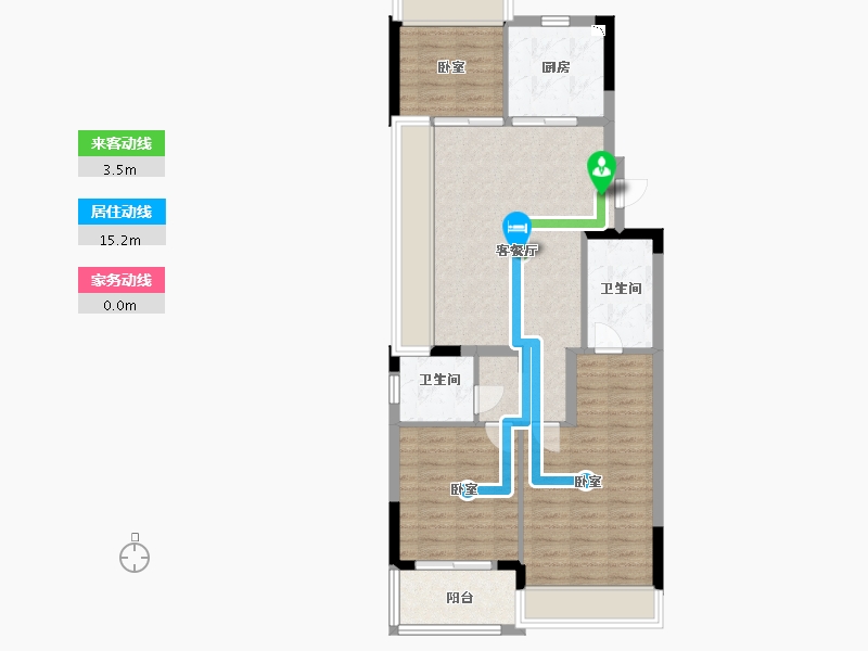 江苏省-苏州市-滨江东原·印江澜-80.00-户型库-动静线