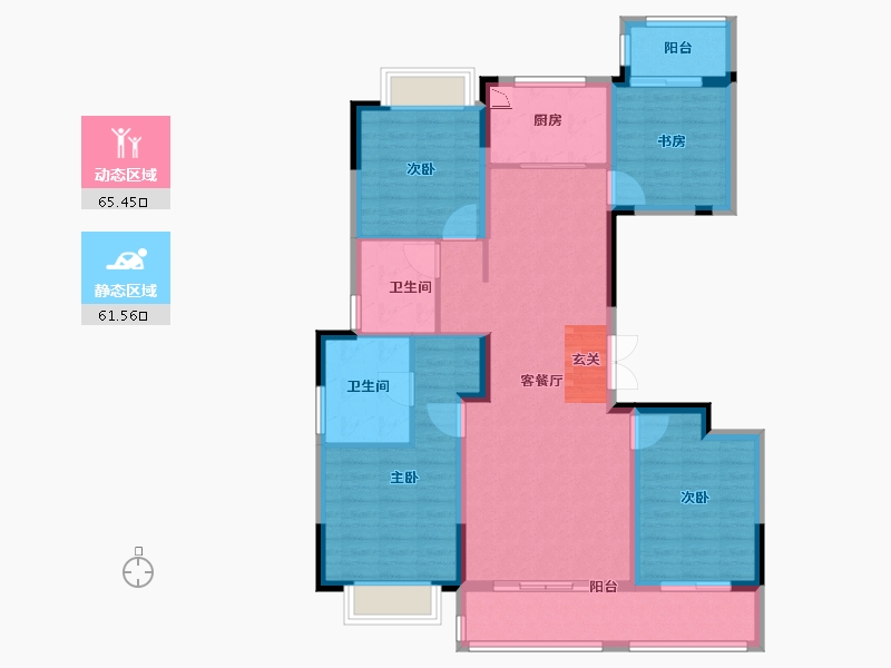 江苏省-南京市-中冶锦绣珑湾-114.00-户型库-动静分区