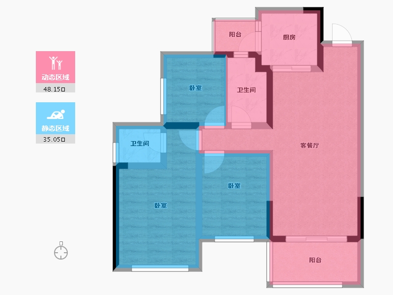 四川省-南充市-鸿通公园1988-73.07-户型库-动静分区