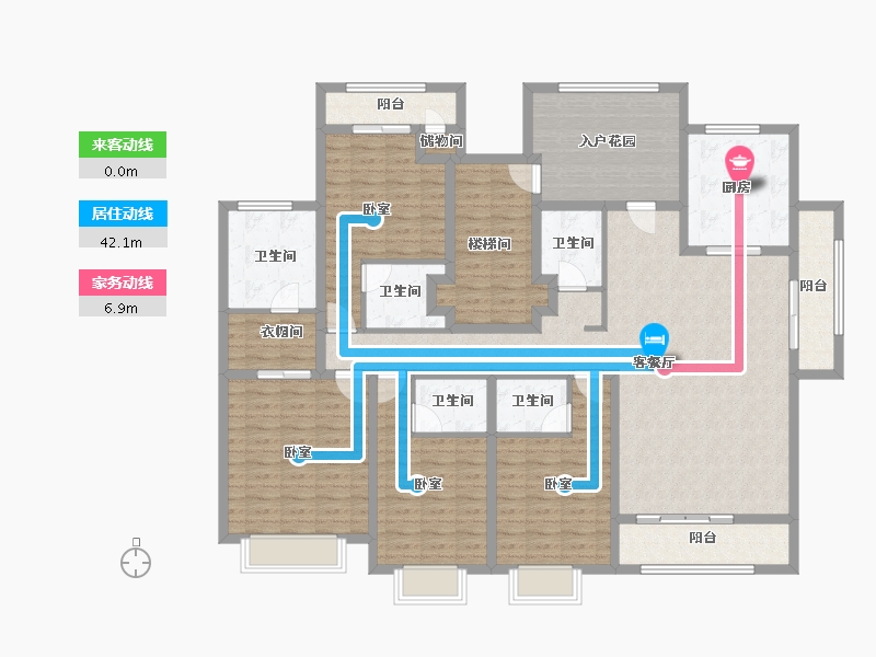 江苏省-南京市-绿城东方玉园-174.00-户型库-动静线