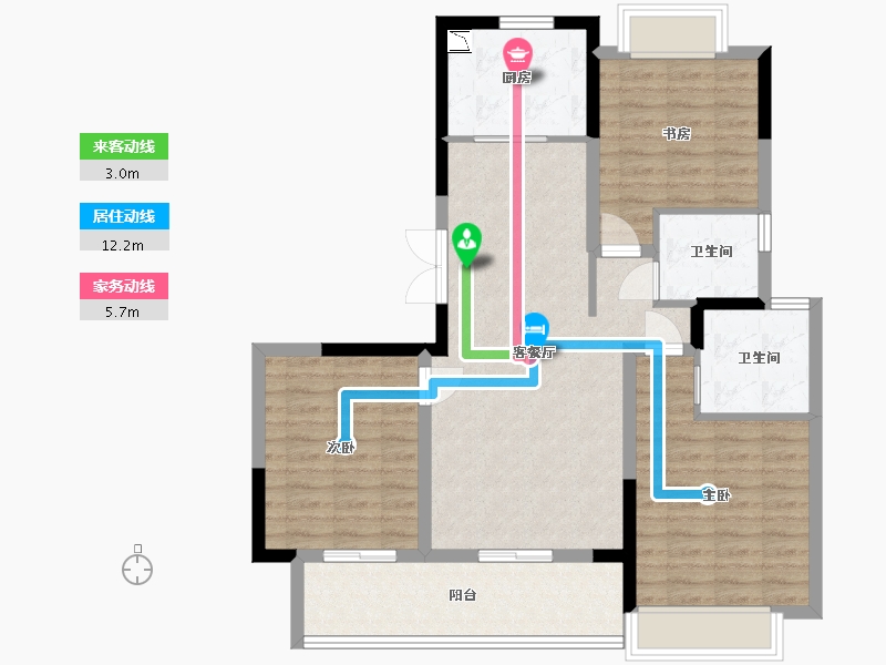 江苏省-盐城市-万科悦达翡翠国际-92.01-户型库-动静线