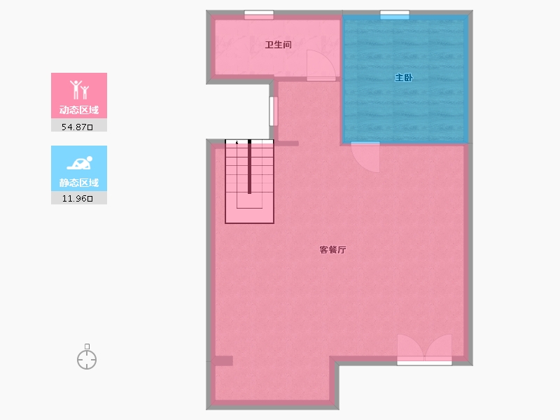 陕西省-西安市-中天诚品-61.65-户型库-动静分区