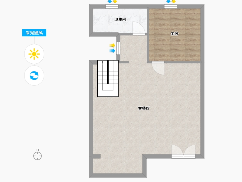 陕西省-西安市-中天诚品-61.65-户型库-采光通风