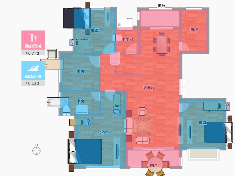 江苏省-南京市-绿城东方玉园-114.00-户型库-动静分区