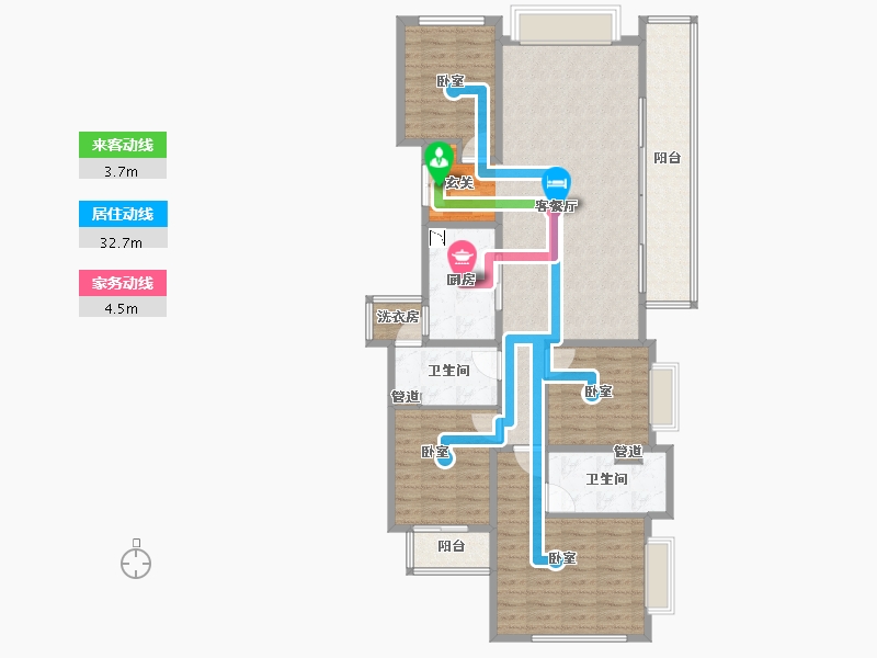 云南省-昆明市-中海寰宇天下-105.57-户型库-动静线