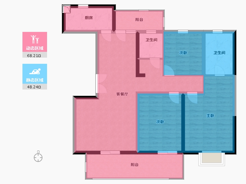 江苏省-南通市-壹言如意之城-104.00-户型库-动静分区