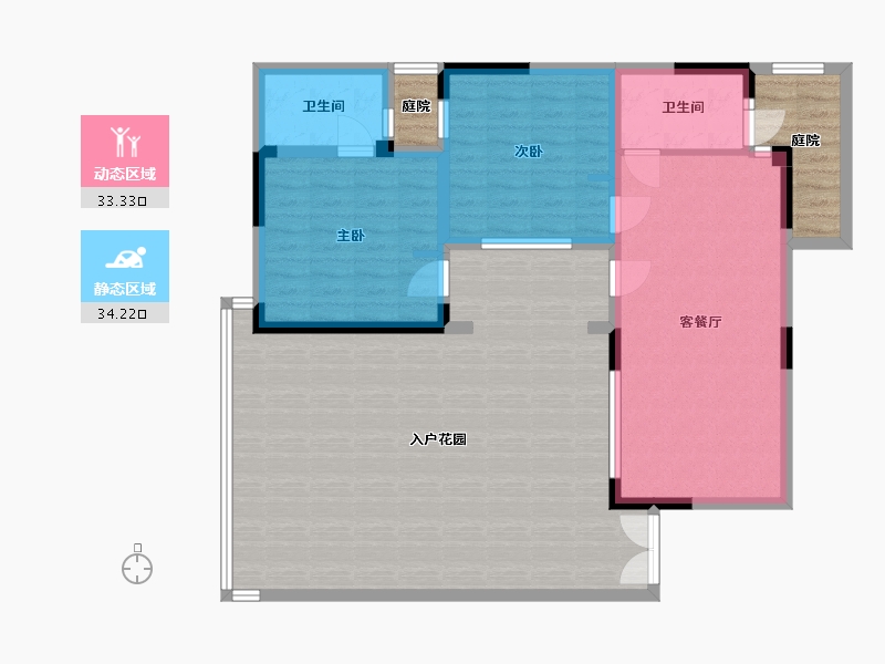 云南省-保山市-腾冲的小院子-120.29-户型库-动静分区