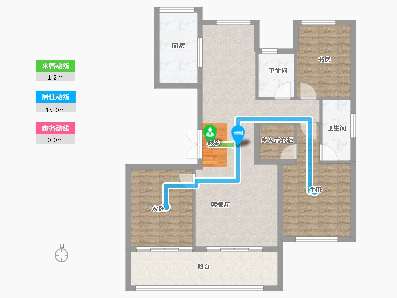 江苏省-苏州市-青剑湖颐和公馆-103.00-户型库-动静线