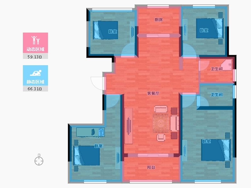 江苏省-镇江市-汇锦·学府家园-112.00-户型库-动静分区