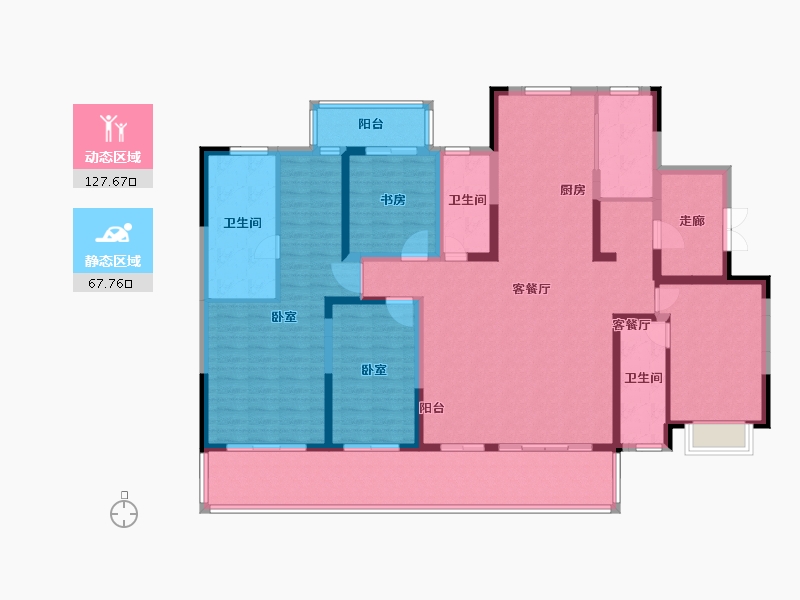 江苏省-苏州市-鑫控锦源-176.00-户型库-动静分区