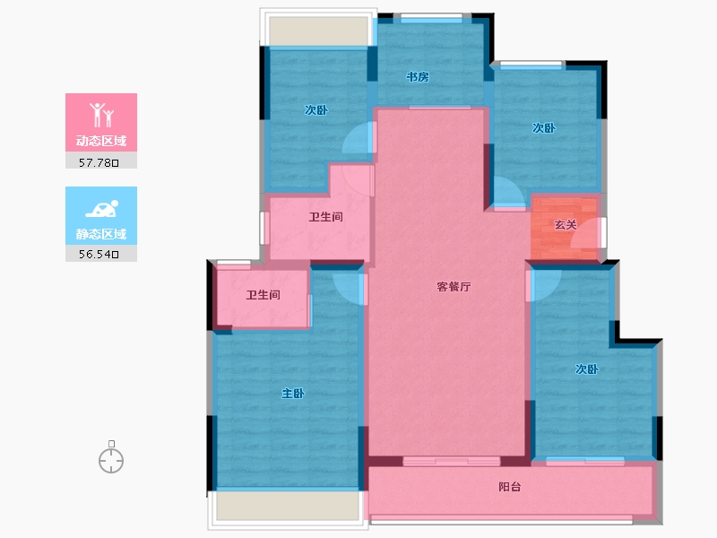 江苏省-苏州市-春栖和庭-101.99-户型库-动静分区