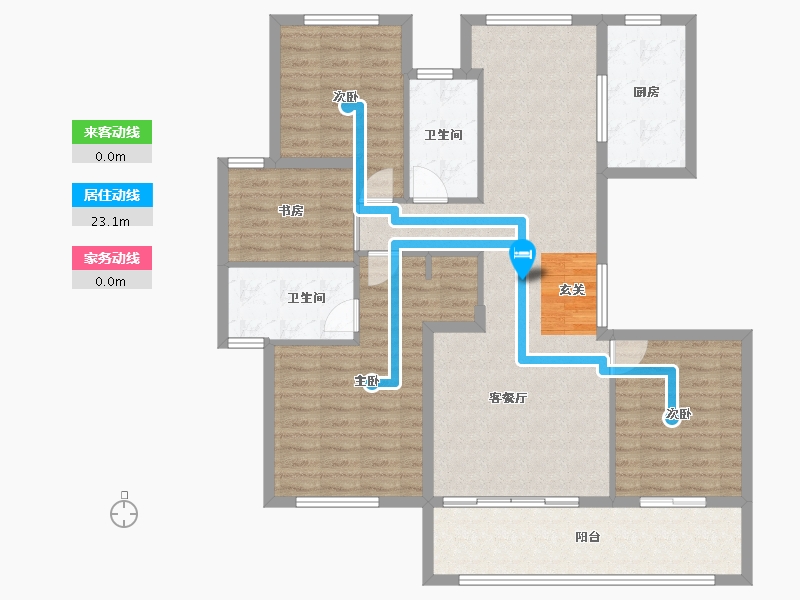 江苏省-苏州市-青剑湖颐和公馆-120.00-户型库-动静线