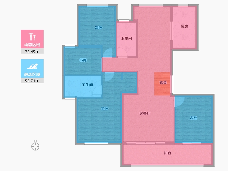 江苏省-苏州市-青剑湖颐和公馆-120.00-户型库-动静分区