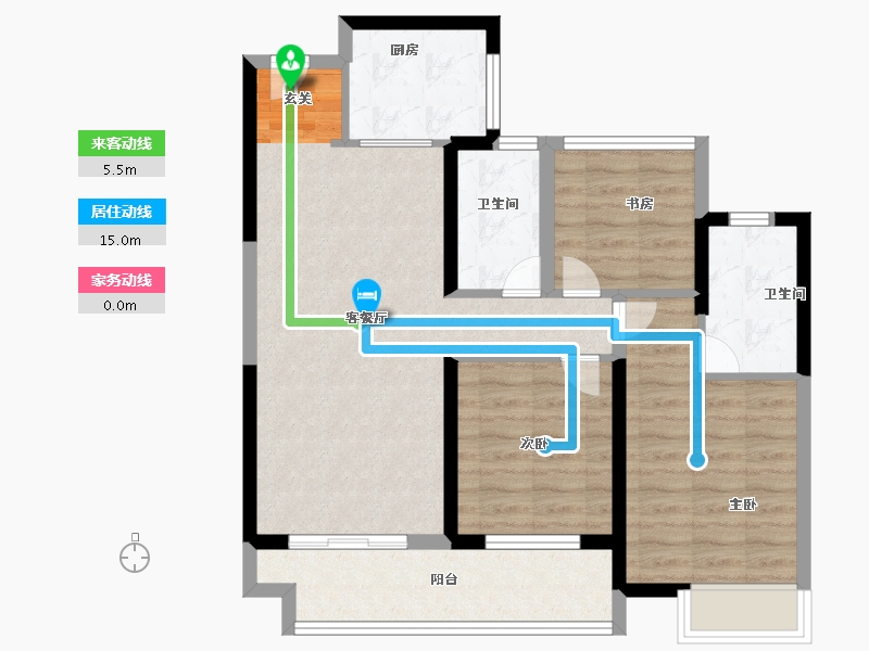 江苏省-苏州市-张家港中旅名门府-81.00-户型库-动静线