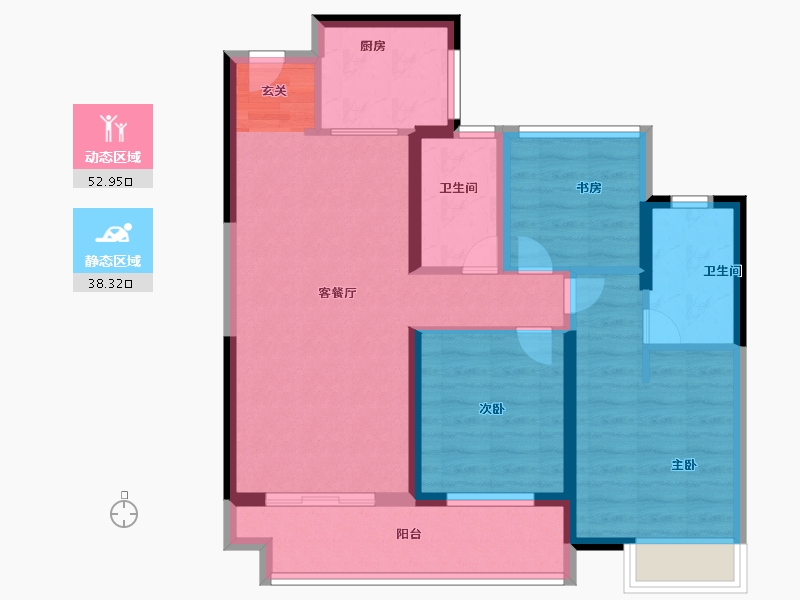 江苏省-苏州市-张家港中旅名门府-81.00-户型库-动静分区