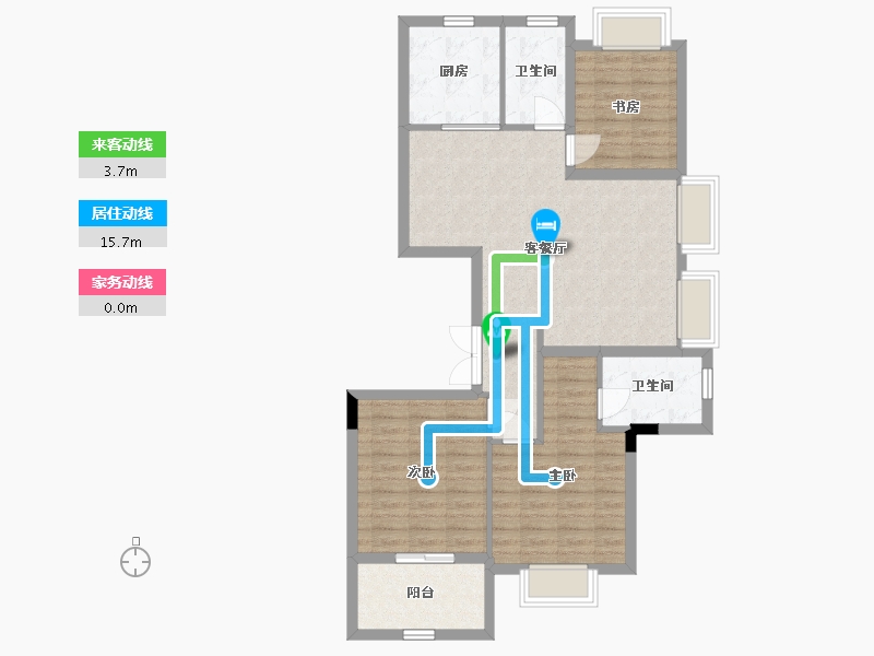 江苏省-南通市-新湖海上明珠-90.00-户型库-动静线