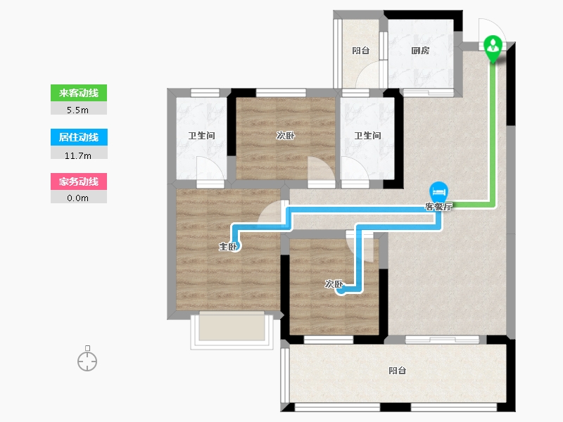 广西壮族自治区-北海市-中港城长沙湾-75.68-户型库-动静线