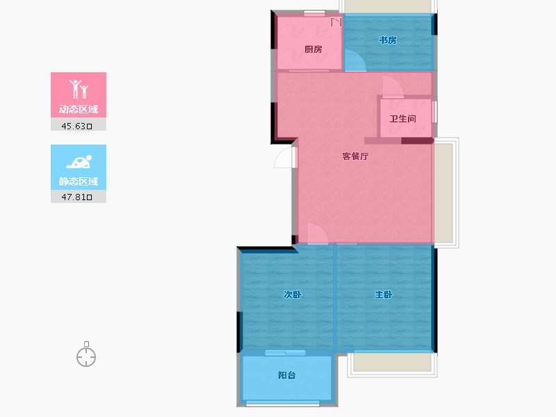 江苏省-盐城市-广益来御景贵园-84.80-户型库-动静分区