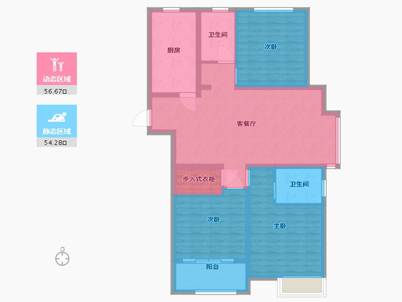 江苏省-盐城市-万锦豪庭-99.20-户型库-动静分区