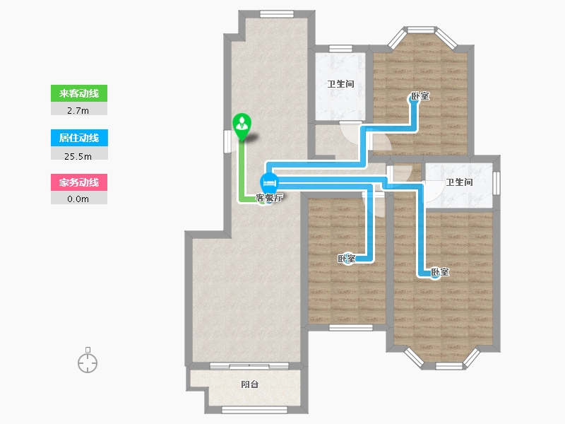 江苏省-盐城市-富方东方绿洲-98.00-户型库-动静线