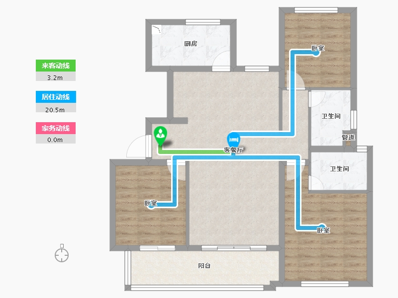 江苏省-徐州市-中海熙岸华府-93.81-户型库-动静线