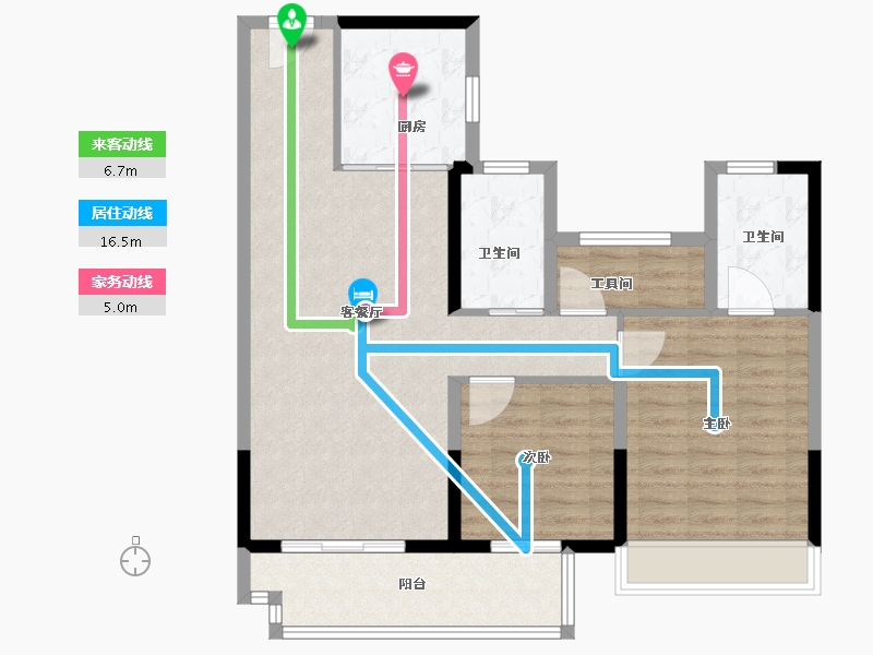 江苏省-苏州市-碧桂园江山赋-94.00-户型库-动静线