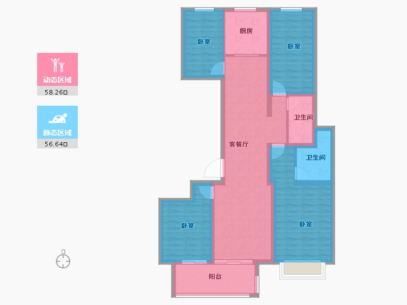 江苏省-盐城市-港龙首府-102.00-户型库-动静分区