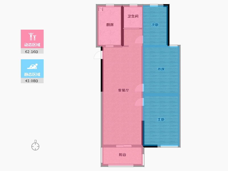 江苏省-盐城市-承亿西湖一品-94.40-户型库-动静分区