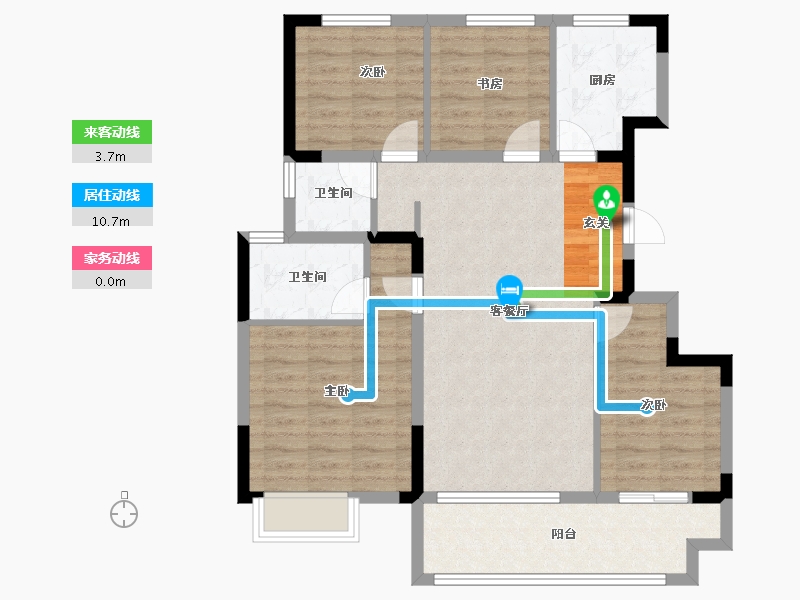 江苏省-苏州市-当代ΜΟΜΛ大湖上品-92.17-户型库-动静线