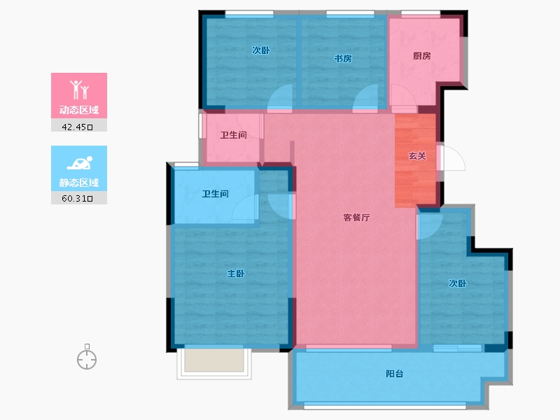 江苏省-苏州市-当代ΜΟΜΛ大湖上品-92.17-户型库-动静分区