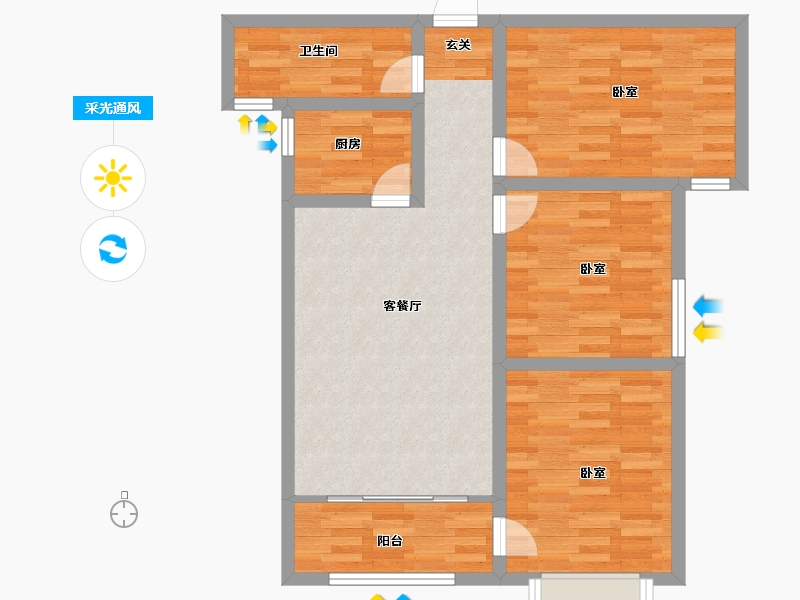 甘肃省-兰州市-璀璨时代-81.00-户型库-采光通风