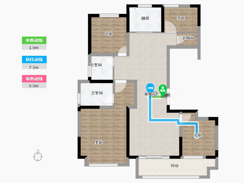 江苏省-扬州市-砂之船奥莱宝雅新天地-110.00-户型库-动静线