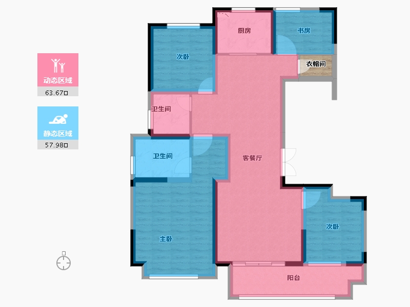 江苏省-扬州市-砂之船奥莱宝雅新天地-110.00-户型库-动静分区